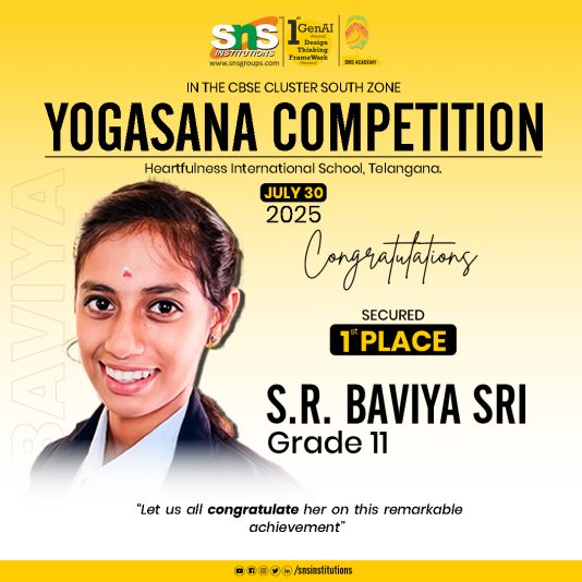 Baviya sri 1st Place in yoga